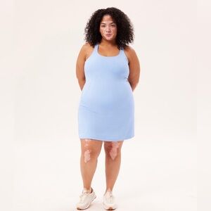 Girlfriend Collective Light Blue Mini Racerback Active Dress